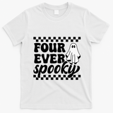 4th Fourth Birthday Four Year Old Halloween Four Ever Spooky T-Shirt - White
