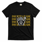 4th Fourth Grade Funny Raccoon Back To School T-Shirt - Black
