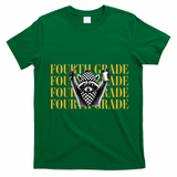 4th Fourth Grade Funny Raccoon Back To School T-Shirt - Irish Green