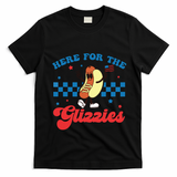 4th Of July Here For The Glizzies Funny Hot Dog Humor T-Shirt - Black