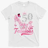 50 And Fabulous High Heel WoM.e.n.s 50th Birthday T-Shirt - White