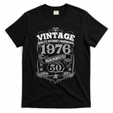 50th Birthday 1976 Vintage Quality Without Compromise  T-Shirt - Black