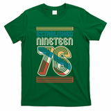 50th Birthday 1976 Established Nineteen 76 T-Shirt - Green