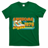 50th Birthday Awesome Since 1976 Retro Roller Skates  T-Shirt - Green