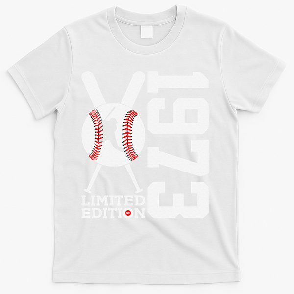 50th Birthday Baseball Limited Edition 1973 T-Shirt - White