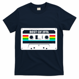 50th Birthday Best Of 1976 Cassette Mix Tape  T-Shirt - Navy