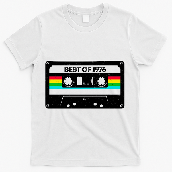 50th Birthday Best Of 1976 Cassette Mix Tape  T-Shirt - White