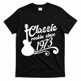50th Birthday Classic Rockin Since 1973 T-Shirt - Black