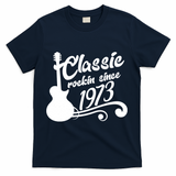50th Birthday Classic Rockin Since 1973 T-Shirt - Navy