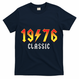 50th Birthday Classic 1976 Retro Rock Band T-Shirt - Navy