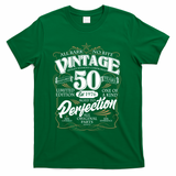 50th Birthday Est 1976 All Bark No Bite Vintage Birthday  T-Shirt - Green