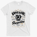 50th Birthday Est 1976 All Bark No Bite Vintage Birthday  T-Shirt - White