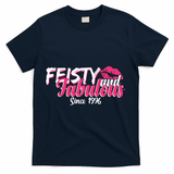 50th Birthday Feisty And Fabulous Since 1976  T-Shirt - Navy