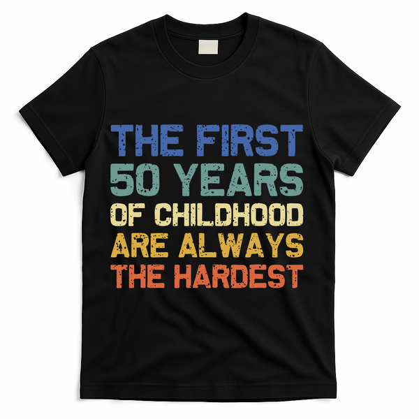 50th Birthday Gift Vintage 1972 T-Shirt - Black