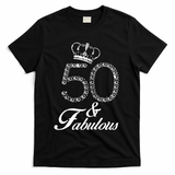 50th Birthday Gift Diamond 1968 For Women T-Shirt - Black