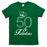 50th Birthday Gift Diamond 1968 For Women T-Shirt - Green
