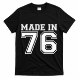 50 Birthday Made In 1976 Sports Jersey T-Shirt - Black