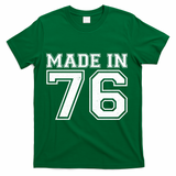 50 Birthday Made In 1976 Sports Jersey T-Shirt - Green