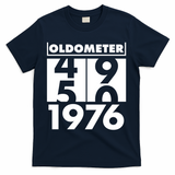 50th Birthday Oldometer 1976 T-Shirt - Navy