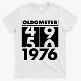 50th Birthday Oldometer 1976 T-Shirt - White