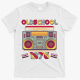 50th Birthday Oldschool Boombox 1976 T-Shirt - White