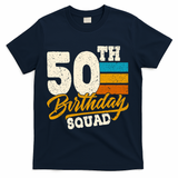 50th Birthday Squad Vintage Funny T-Shirt - Navy