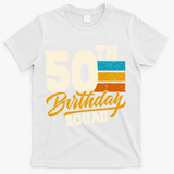 50th Birthday Squad Vintage Funny T-Shirt - White