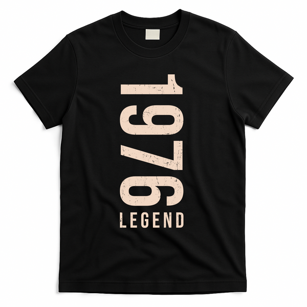 50th Birthday Vintage Legend 1976 T-Shirt - Black