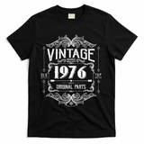 50th Birthday Vintage 1976 Old Style Top Notch Mostly Original Parts Whiskey Label T-Shirt - Black