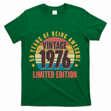 50th Birthday Vintage 1976 50 Years Of Being Awesome Limited Edition  T-Shirt - Green