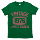 50th Birthday Vintage 1976 Limited Edition Birthday Metal Plate  T-Shirt - Green