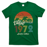 51st Birthday Vintage Limited Edition 1972 T-Shirt - Green