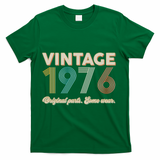 50th Birthday Vintage 1976 Original Parts Some Wear  T-Shirt - Green