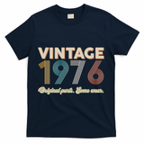 50th Birthday Vintage 1976 Original Parts Some Wear  T-Shirt - Navy