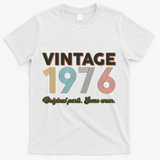 50th Birthday Vintage 1976 Original Parts Some Wear  T-Shirt - White