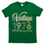 50th Birthday Vintage 1976 Original Parts Birthday T-Shirt - Green
