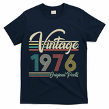 50th Birthday Vintage 1976 Original Parts Birthday T-Shirt - Navy