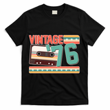 50th Birthday Vintage 1976 Cassette Tape  T-Shirt - Black