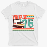 50th Birthday Vintage 1976 Cassette Tape  T-Shirt - White