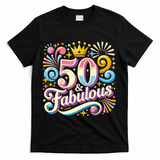 50 Year Old & Fabulous 50th Birthday Cute T-Shirt - Black