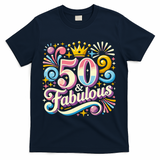 50 Year Old & Fabulous 50th Birthday Cute T-Shirt - Navy