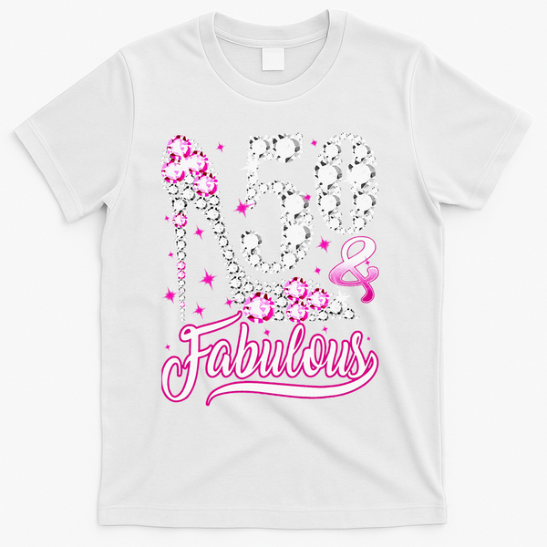 50 Years Old Gifts 50 & Fabulous 50th Birthday Pink Diamond T-Shirt - White