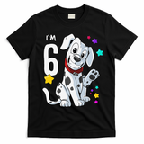 6th Birthday 6 Year Old Dalmatian T-Shirt - Black