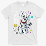 6th Birthday 6 Year Old Dalmatian T-Shirt - White