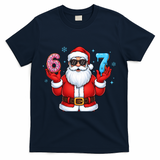 6-7 Meme Cool Santa Claus 67 T-Shirt - Navy