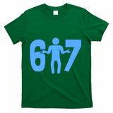 6-7 Stick Figure 67 Meme T-Shirt - Green