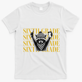 6th Six Grade Funny Raccoon Back To School T-Shirt - White
