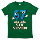 67 Six Seven 6-7 Meme Italian Brainrot Gaming T-Shirt - Green
