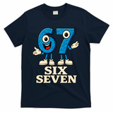 67 Six Seven 6-7 Meme Italian Brainrot Gaming T-Shirt - Navy