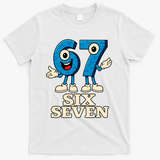 67 Six Seven 6-7 Meme Italian Brainrot Gaming T-Shirt - White